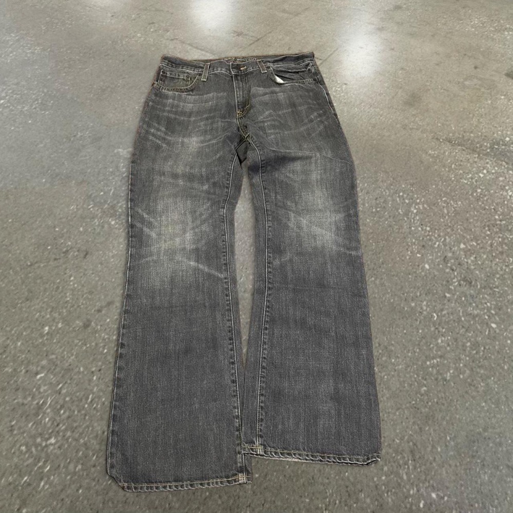 Old Navy Grey Bootcut Jeans Mens 33 x 34 Y2K Faded Denim Pants